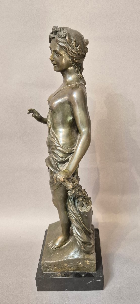 Bronze "the Nude Goddess Flora"-photo-3