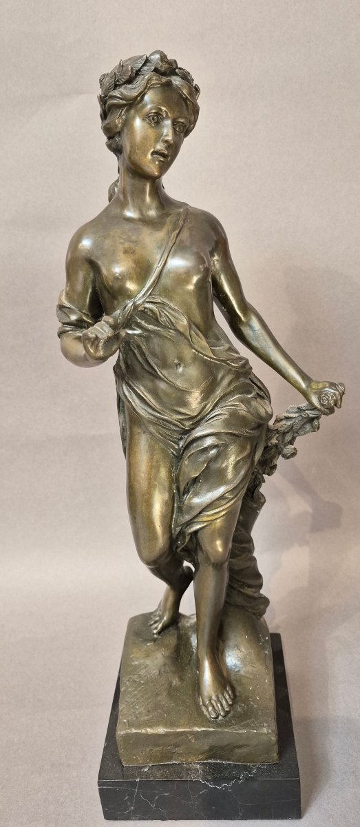 Bronze "the Nude Goddess Flora"-photo-2