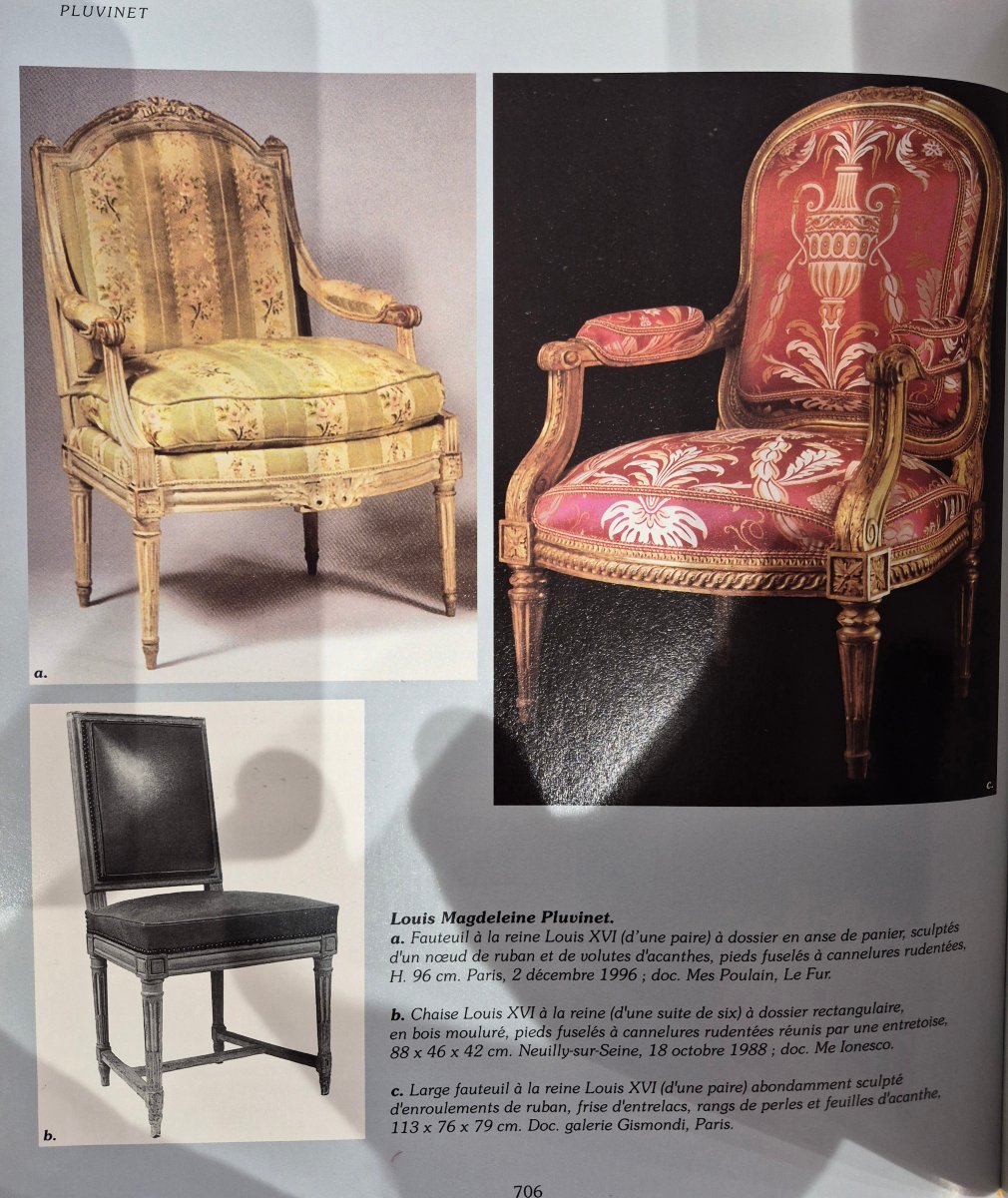 Antique Louis XVI Chair Stamped "pluvinet"-photo-8