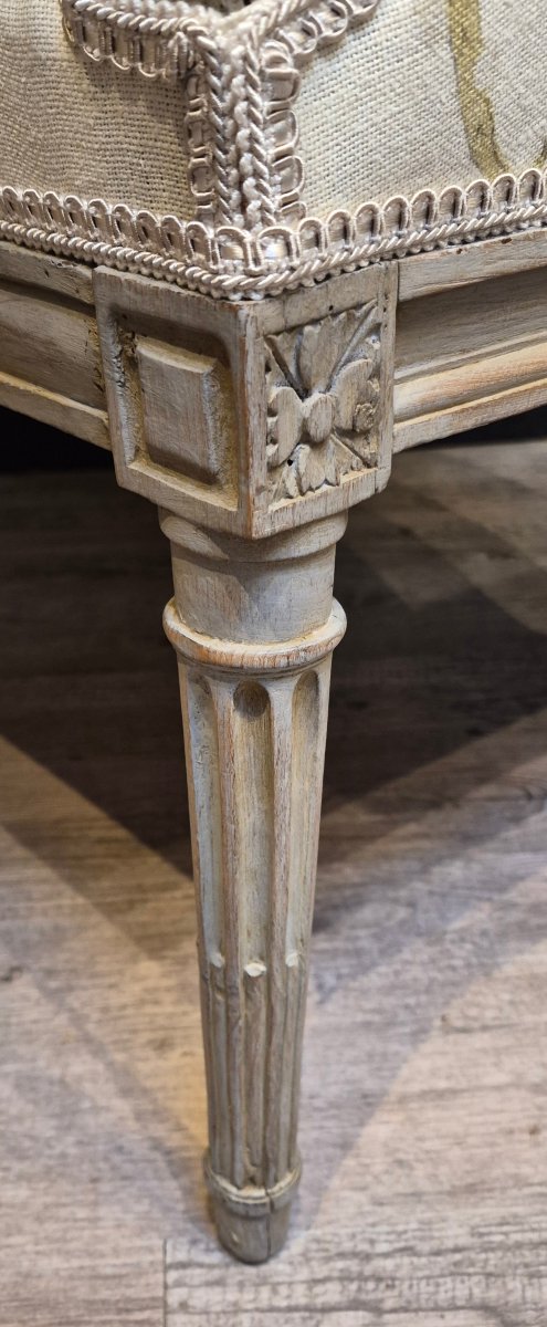 Paire de fauteuils à la reine d'époque Louis XVI -photo-3