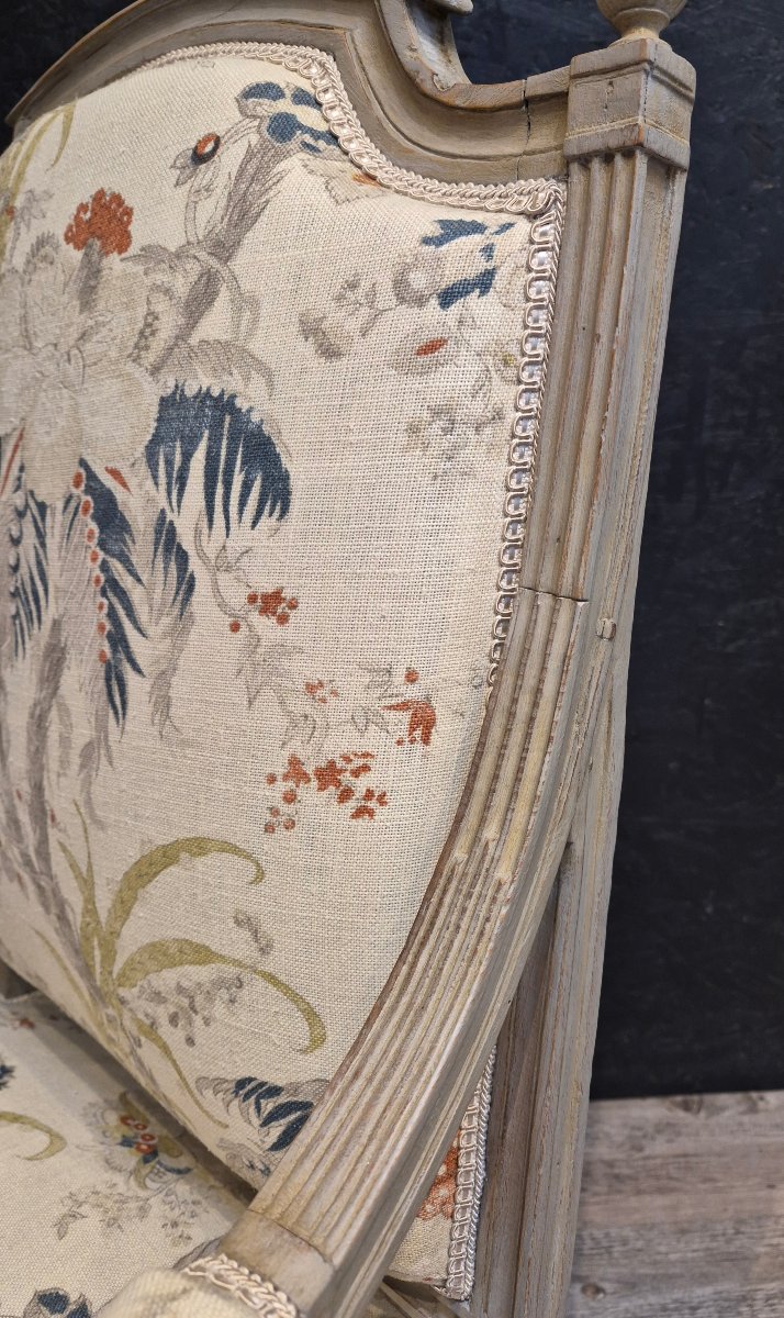 Paire de fauteuils à la reine d'époque Louis XVI -photo-6