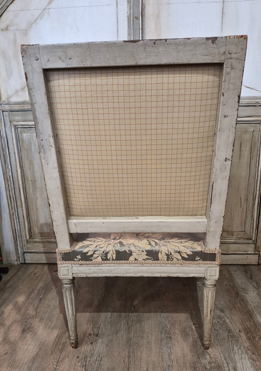 Fauteuil d'époque Louis XVI estampillé de Mariette reçu maître en1770-photo-3