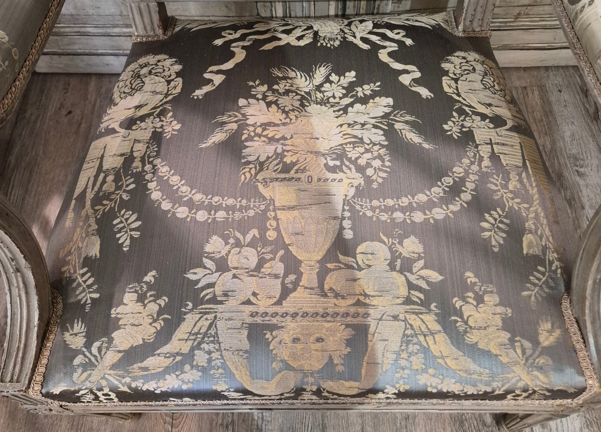 Fauteuil d'époque Louis XVI estampillé de Mariette reçu maître en1770-photo-5