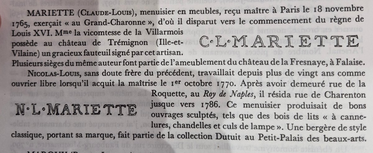 Fauteuil d'époque Louis XVI estampillé de Mariette reçu maître en1770-photo-8