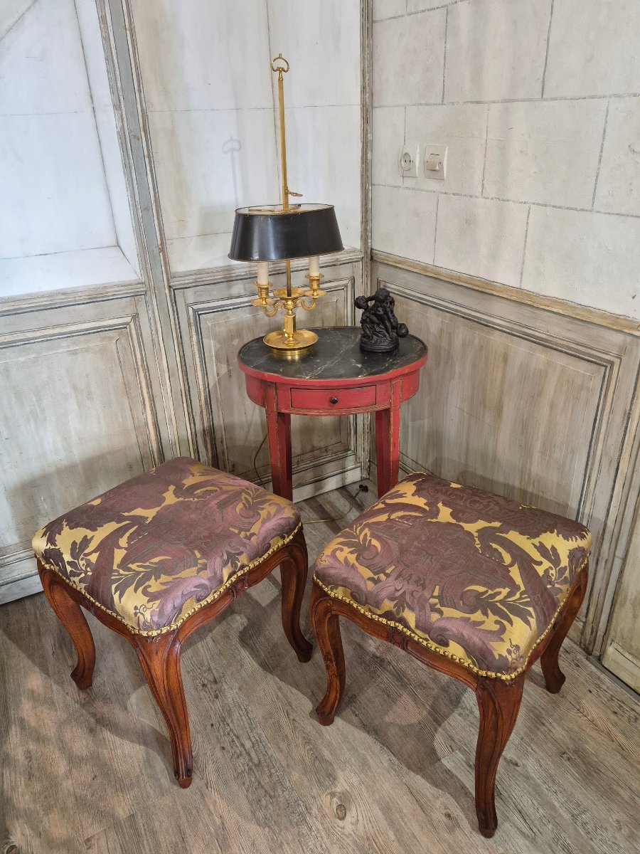 Pair Of Louis XV Stools -photo-2