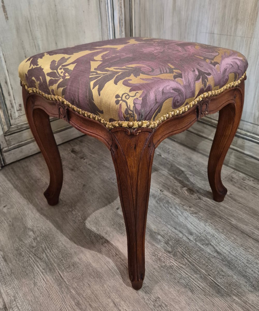 Paire de tabourets Louis XV -photo-1