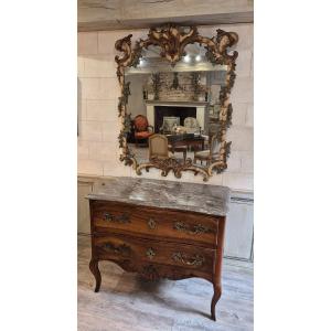 Commode sauteuse d'époque Louis XV