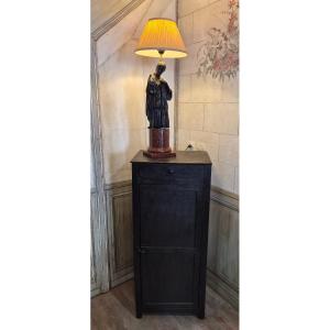 Lampe néoclassique à statue féminine
