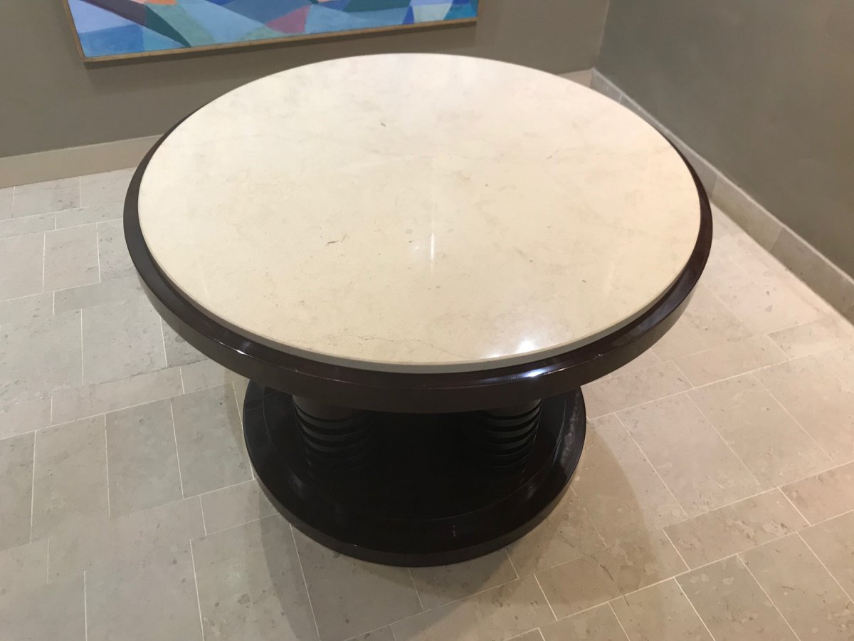 Modernist Pedestal Table - Art Deco-photo-3