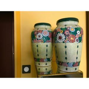 Pair Of Amphora Vases