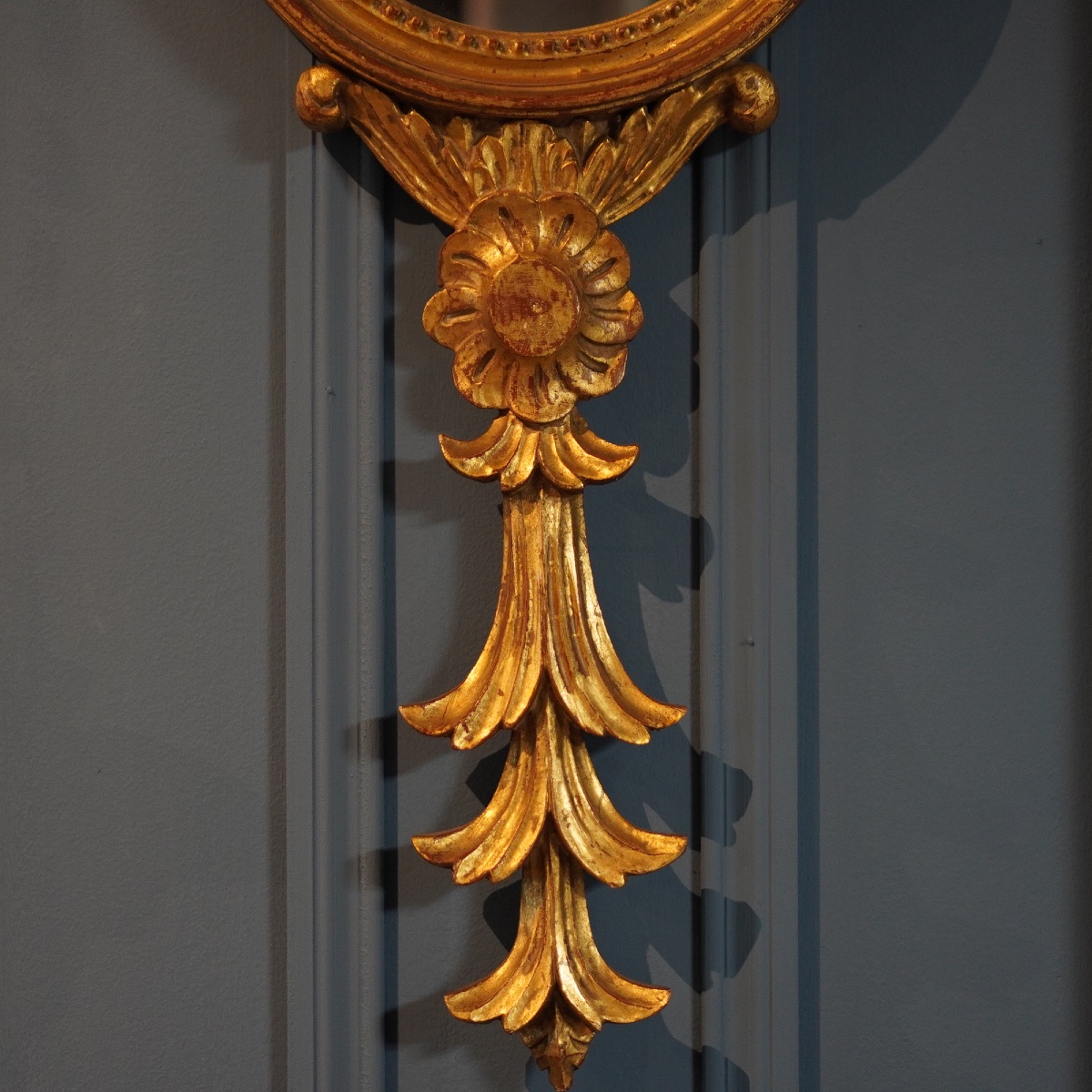 Paire de miroirs sorcière Regency XIXe siècle – Bois doré sculpté – Motif aigle impérial-photo-4
