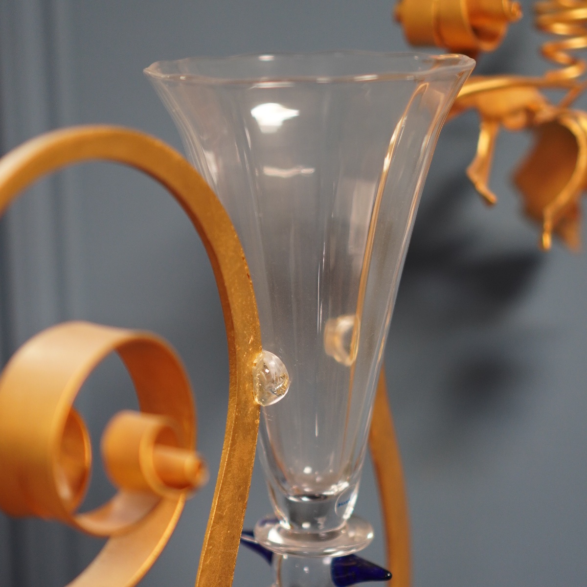 Borek Sipek “marcel” Vase And Candleholder, Blown Glass & Gold Leaf - 1990 - Driade-photo-2