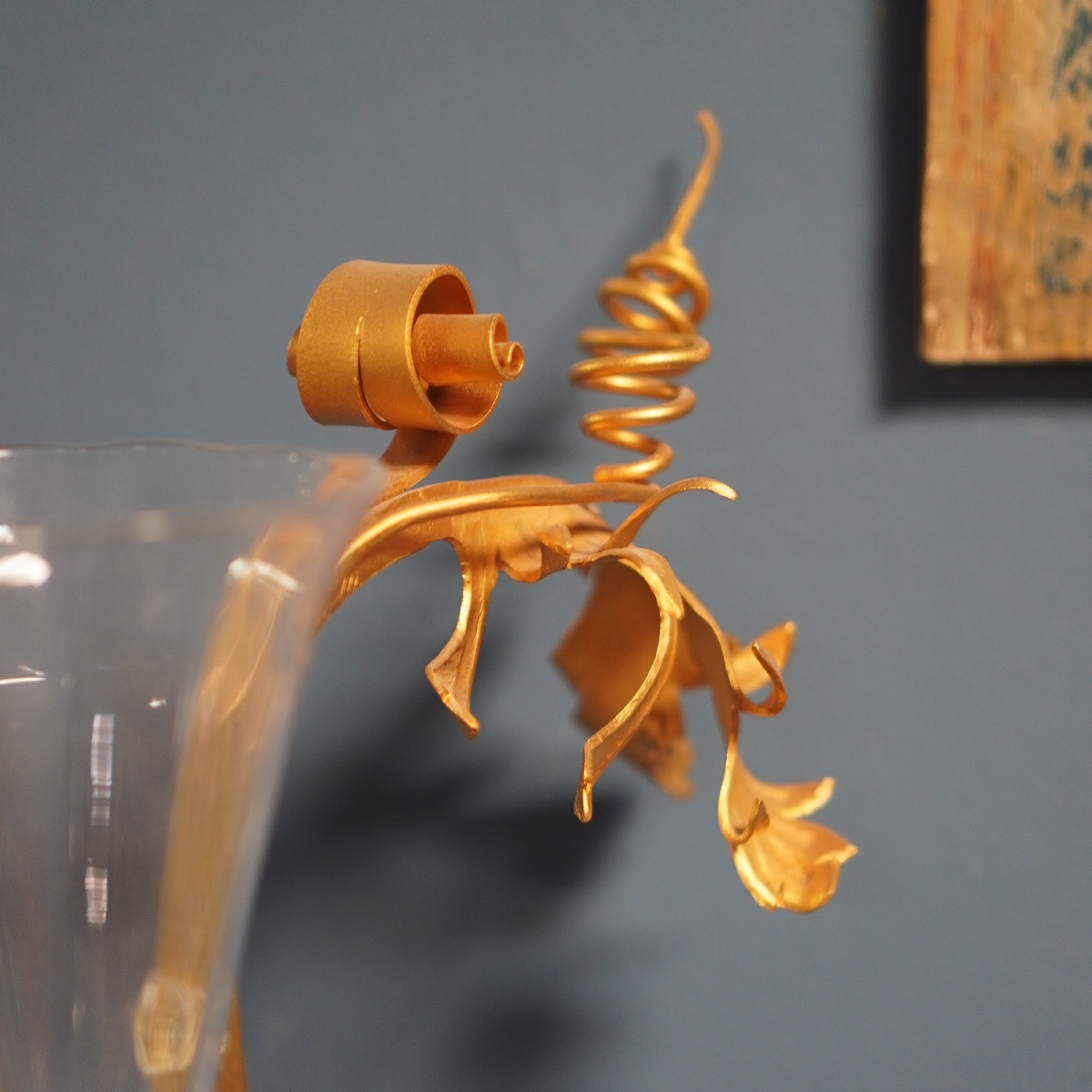 Borek Sipek “marcel” Vase And Candleholder, Blown Glass & Gold Leaf - 1990 - Driade-photo-3