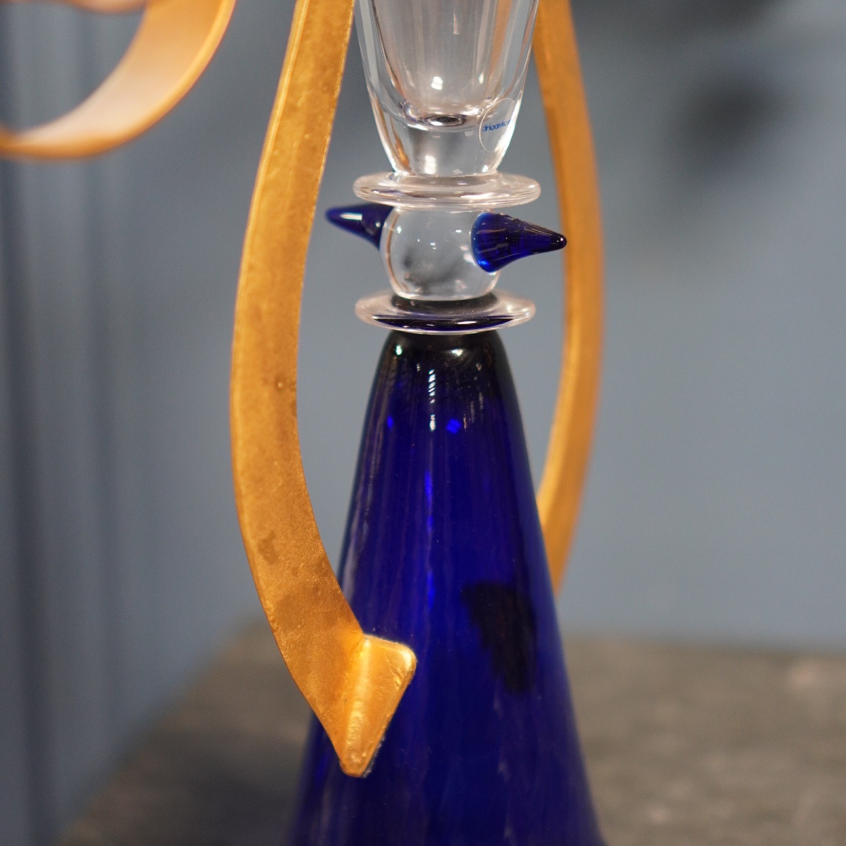 Borek Sipek “marcel” Vase And Candleholder, Blown Glass & Gold Leaf - 1990 - Driade-photo-4