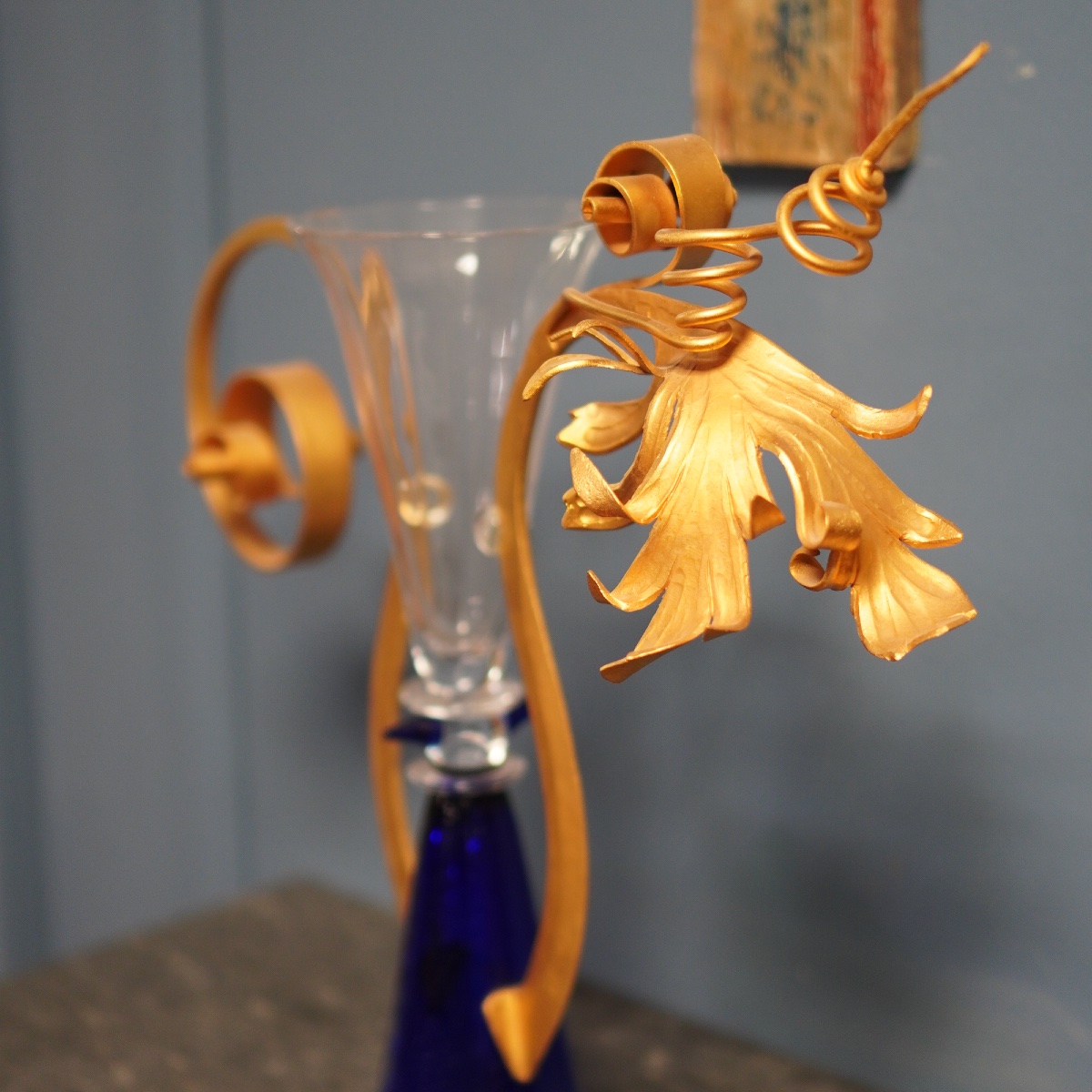 Borek Sipek “marcel” Vase And Candleholder, Blown Glass & Gold Leaf - 1990 - Driade-photo-3