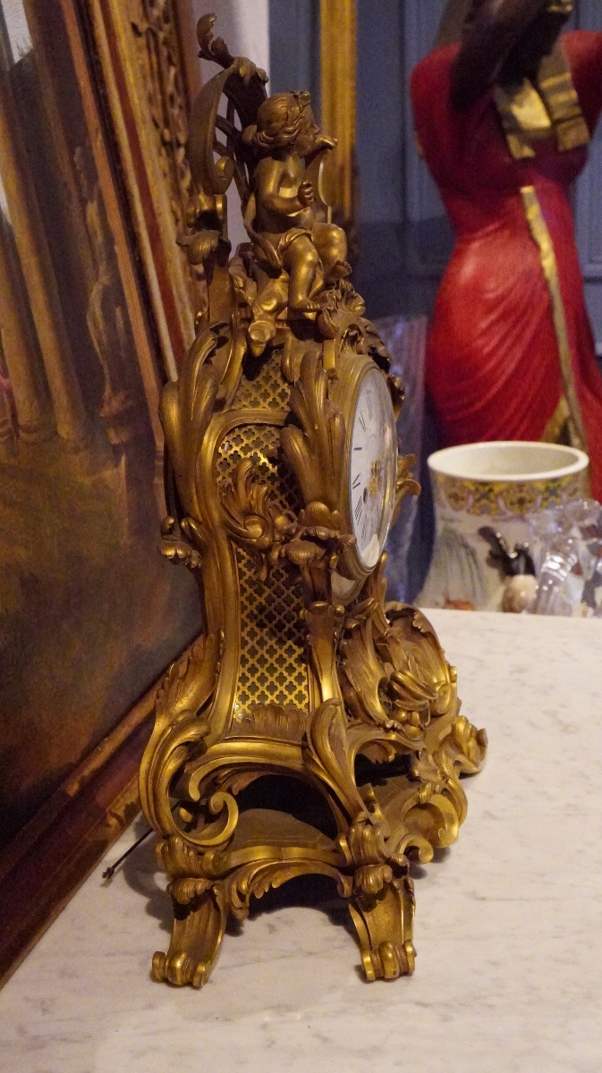 Grande pendule de style Louis XV – Fin du XIXe siècle - Ardavani Paris -photo-1