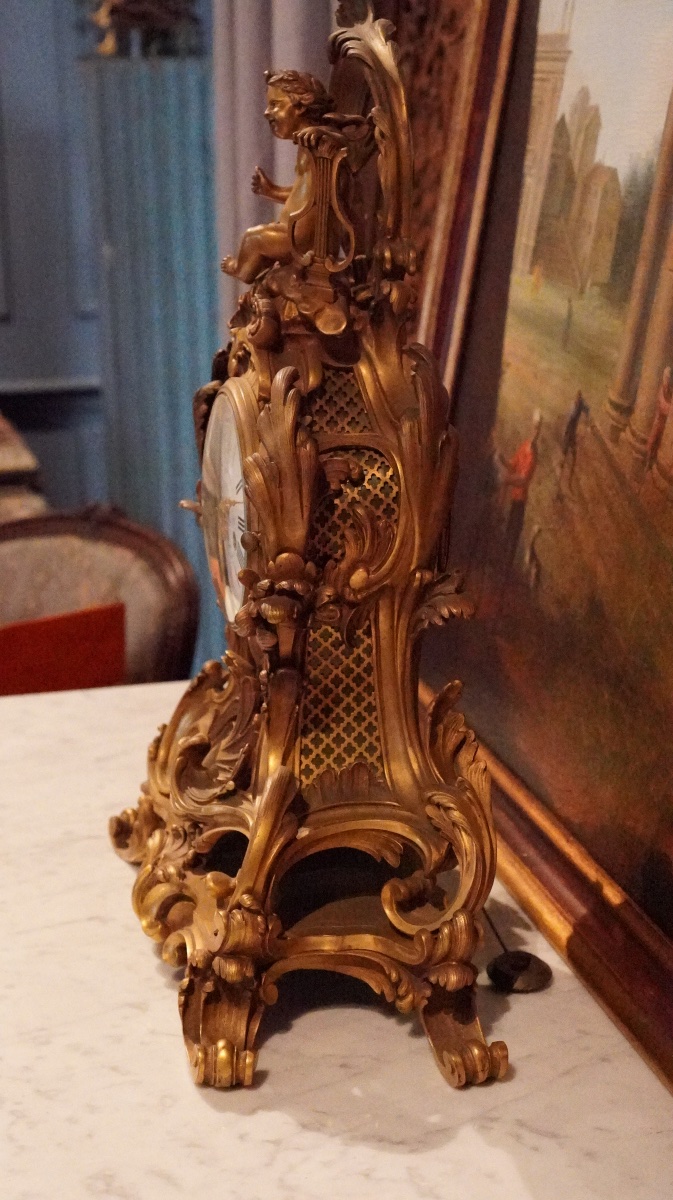 Grande pendule de style Louis XV – Fin du XIXe siècle - Ardavani Paris -photo-2