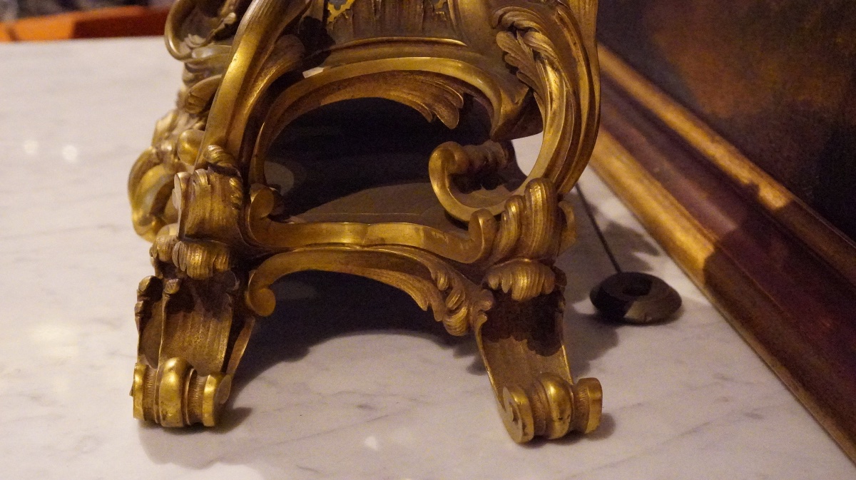 Grande pendule de style Louis XV – Fin du XIXe siècle - Ardavani Paris -photo-3