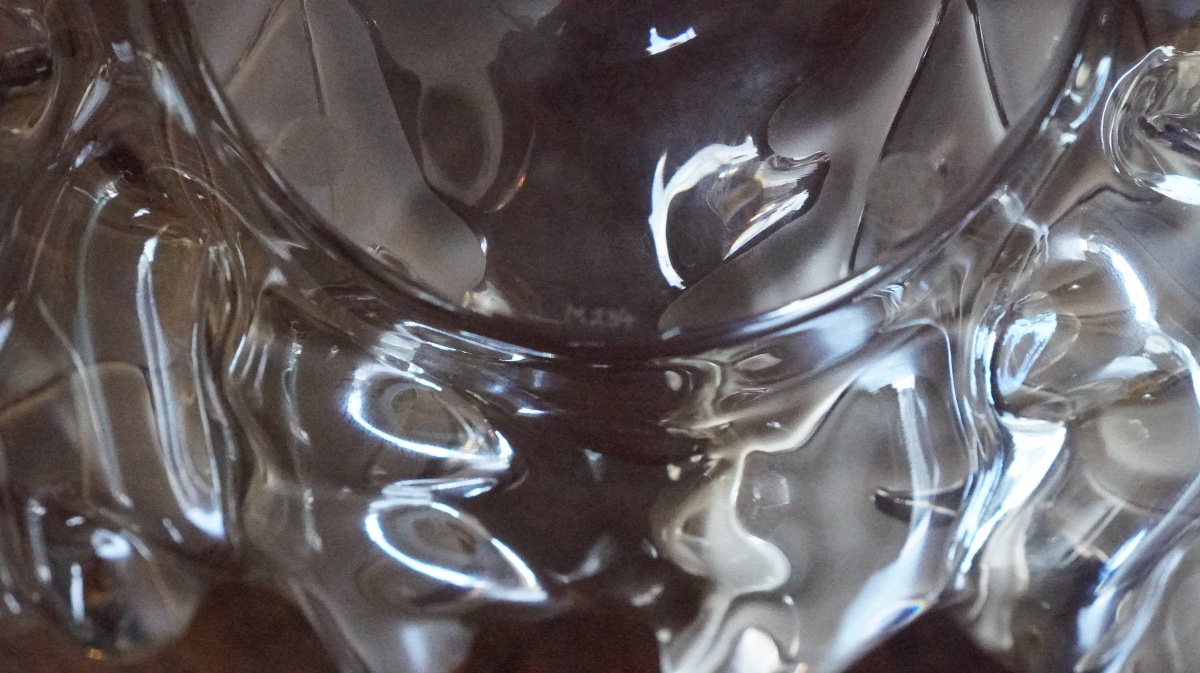 Lalique – “champs-élysées” Crystal Goblet With Gold Luster -photo-2