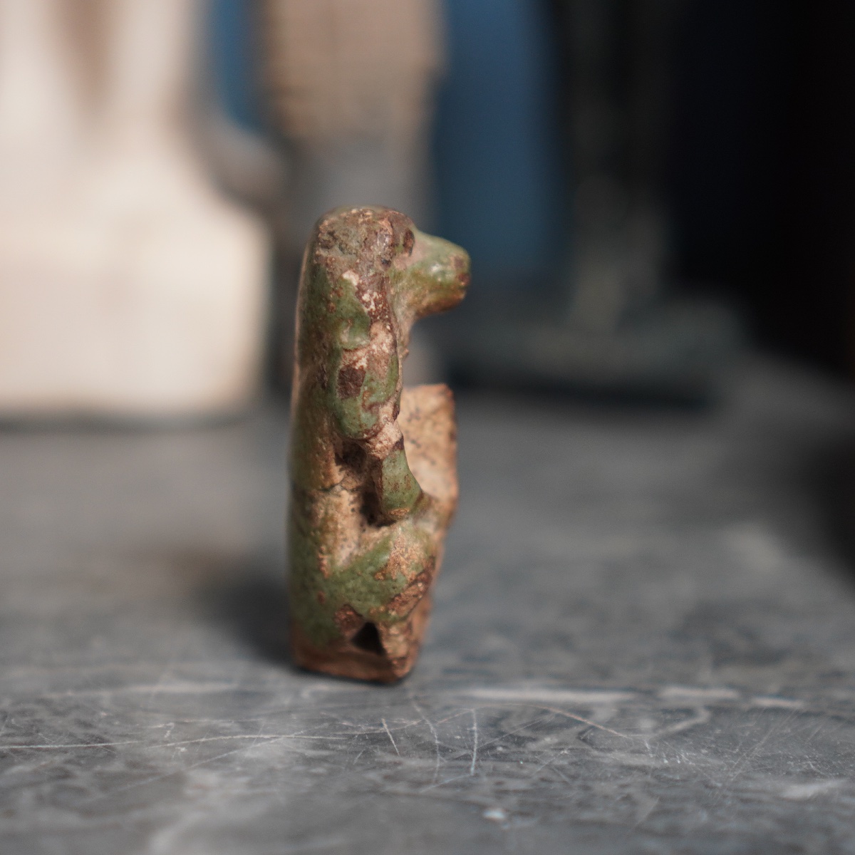 Egyptian Thoth Amulet Made Of Faience - Ancient Egypt - Late Period-photo-2