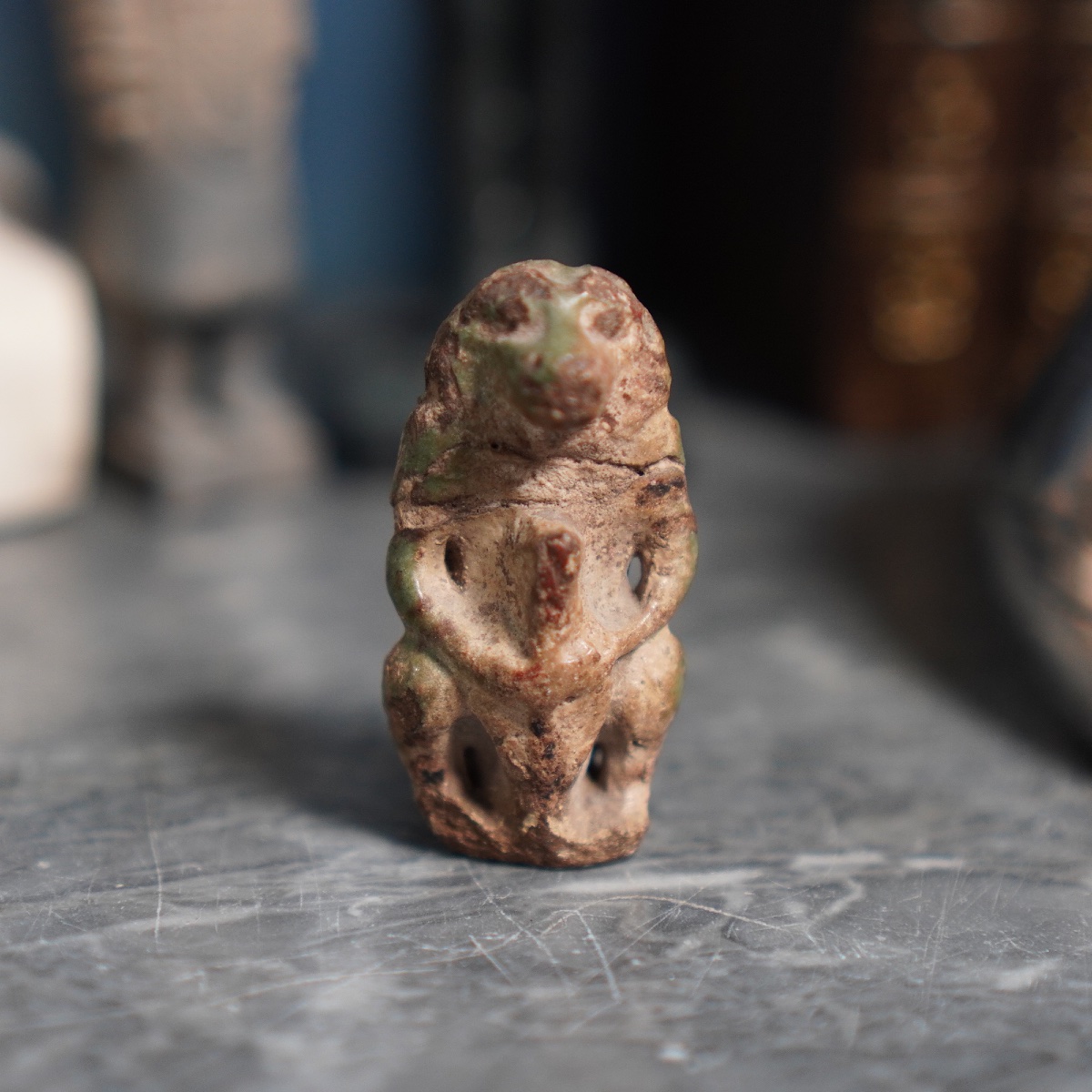 Egyptian Thoth Amulet Made Of Faience - Ancient Egypt - Late Period