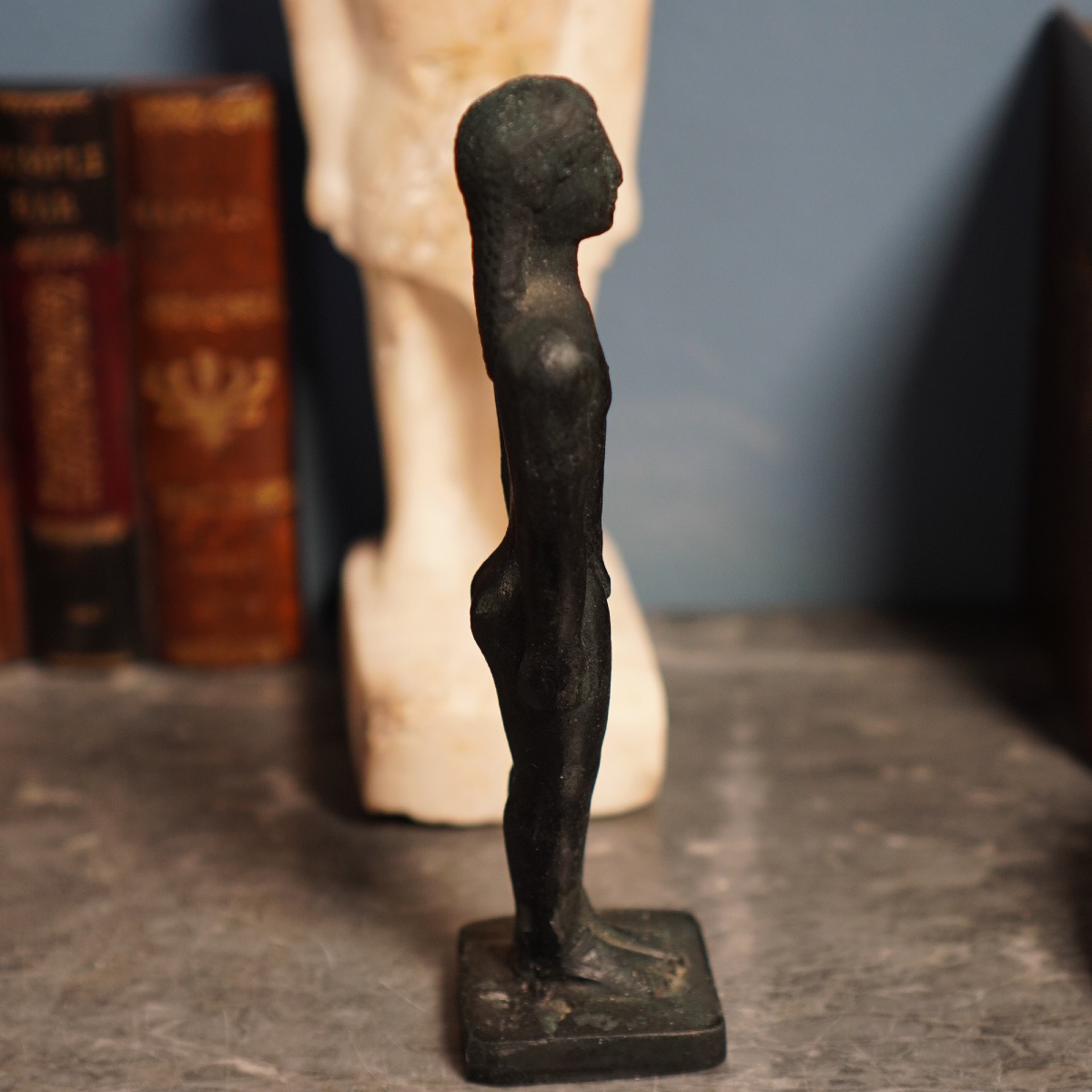  Ancient Bronze Archaic Kouros Figure -photo-4