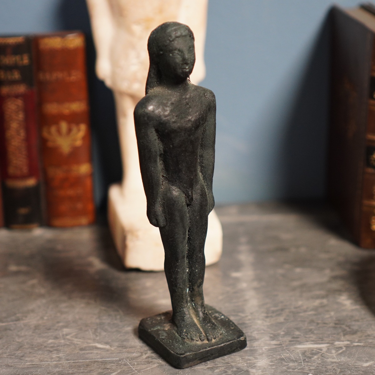  Ancient Bronze Archaic Kouros Figure -photo-1
