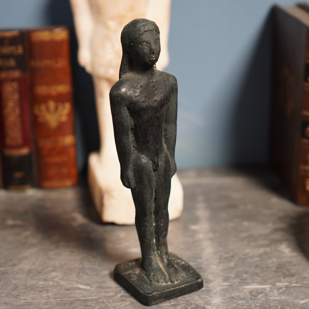  Ancient Bronze Archaic Kouros Figure 