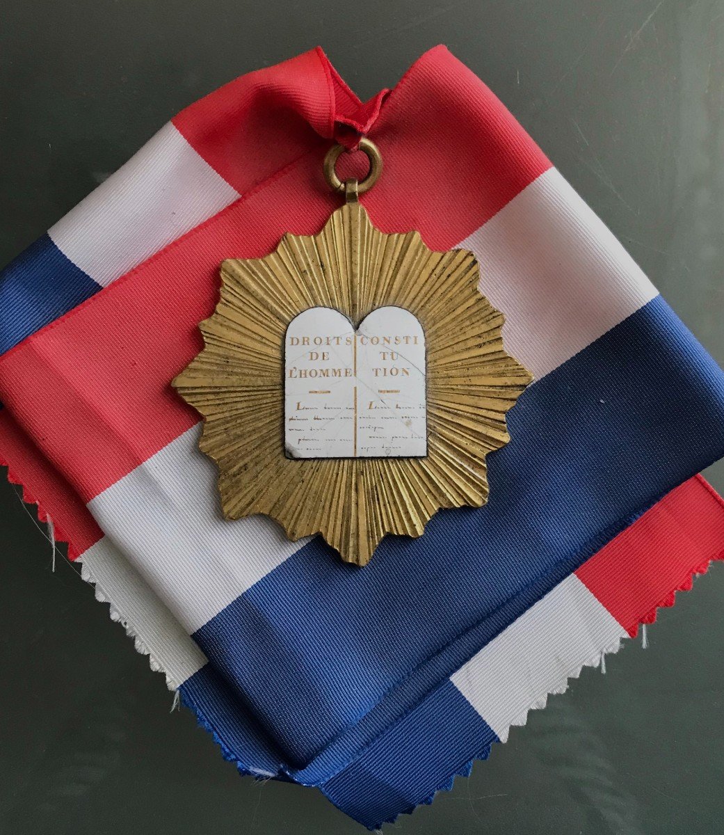 Badge Of Deputy Of The Legislative Assembly In Gilt Bronze-1792- Revolution-photo-2