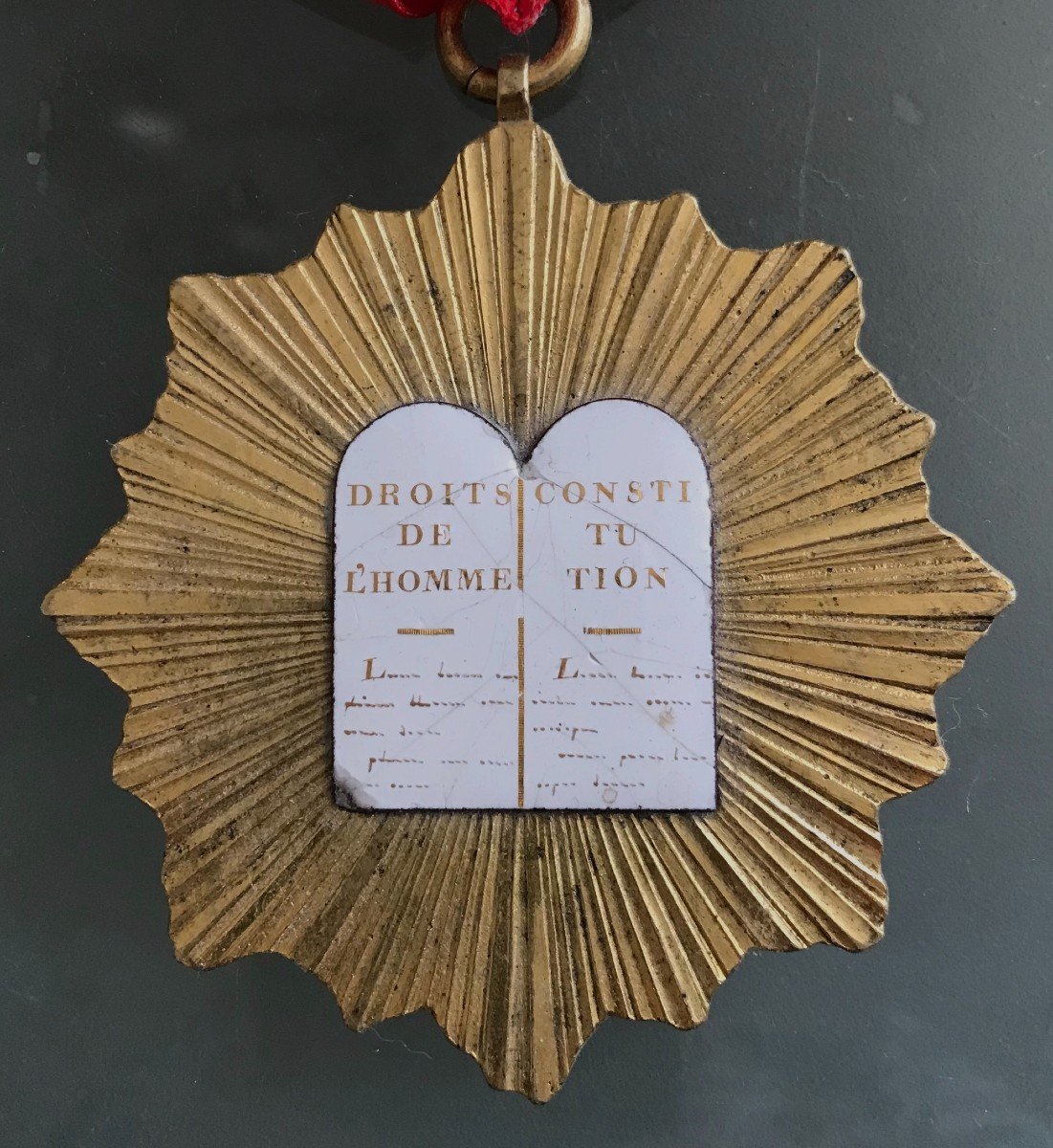 Badge Of Deputy Of The Legislative Assembly In Gilt Bronze-1792- Revolution