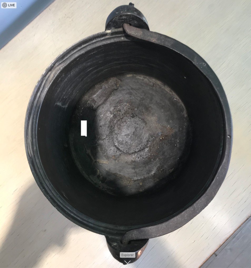 Bronze Tripod Cauldron Or Pot - Dated 1734 - Coteret - 18th Century-photo-2