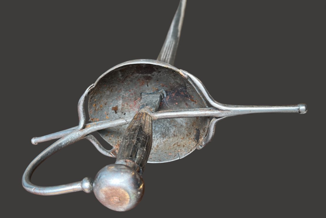 Rapière espagnol- en fer forgé- Taza- 106 cm -17eme siècle-photo-2