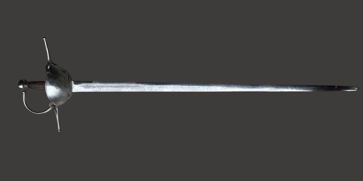 Rapière espagnol- en fer forgé- Taza- 106 cm -17eme siècle-photo-1