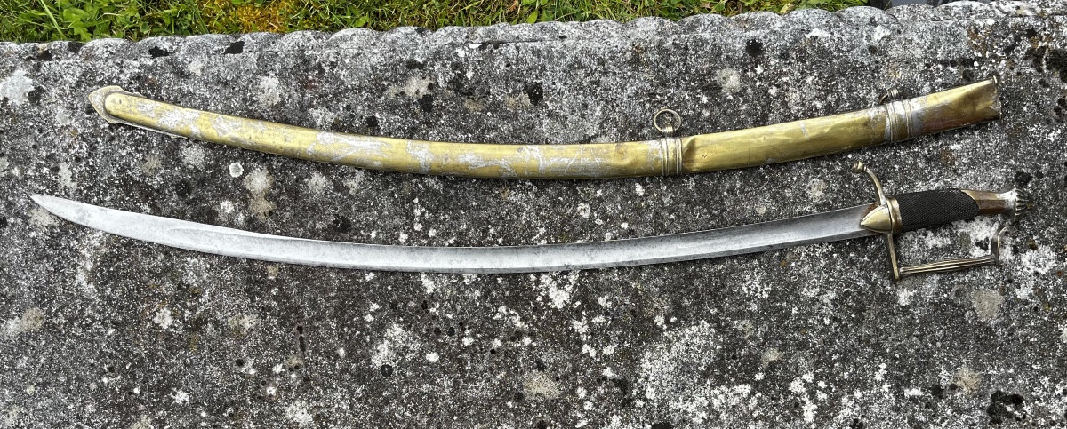 Cavalry Officer's Saber Complete With Scabbard - Empire Period - 99cm-photo-2