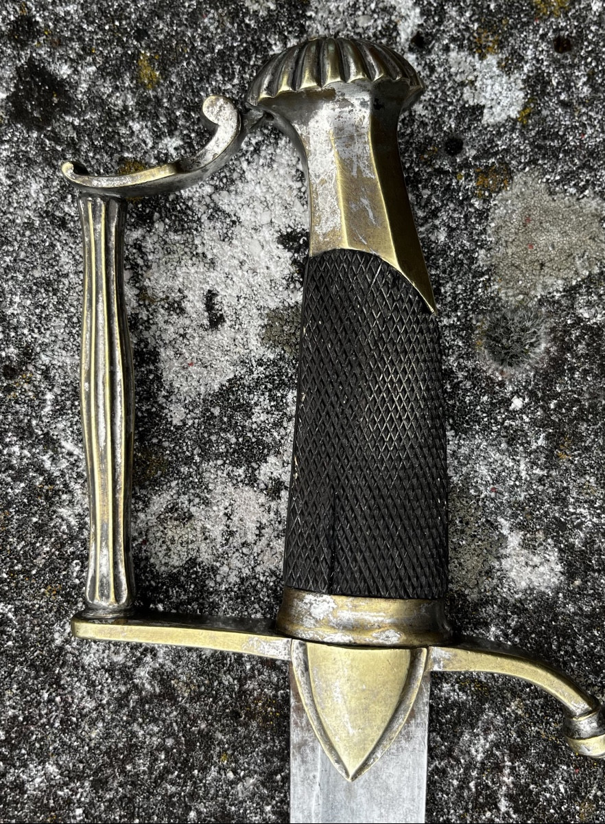 Cavalry Officer's Saber Complete With Scabbard - Empire Period - 99cm-photo-4