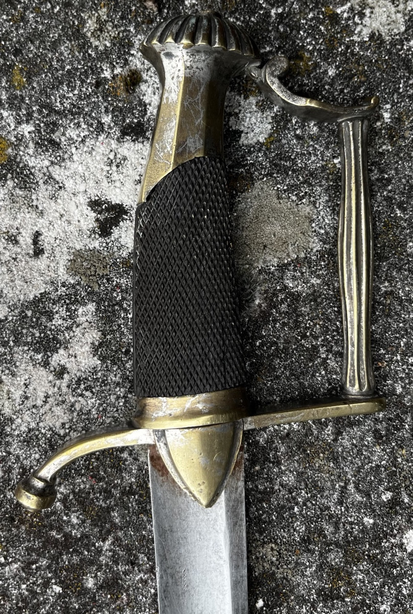 Cavalry Officer's Saber Complete With Scabbard - Empire Period - 99cm-photo-1