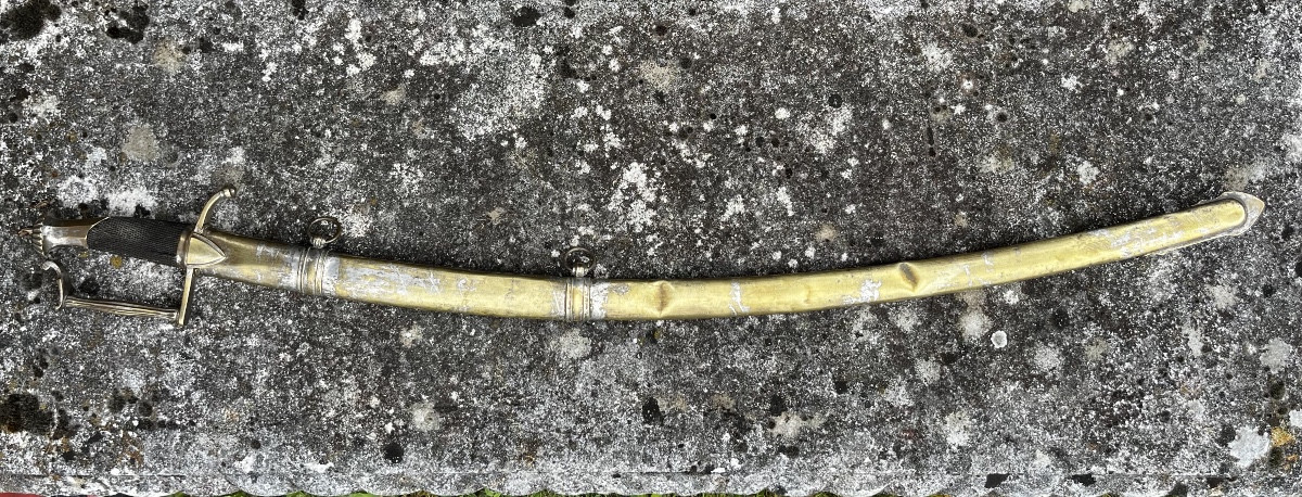 Cavalry Officer's Saber Complete With Scabbard - Empire Period - 99cm