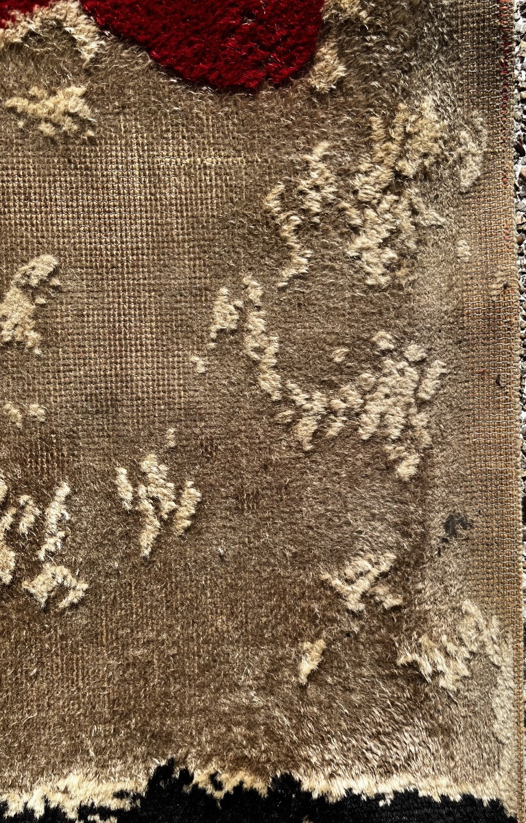 Tapis en laine du décorateur Marc Saint saens- vers 1950 - 3x2m-photo-3