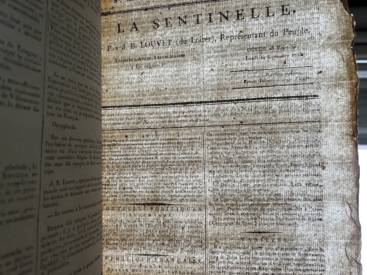 La Sentinelle Revolutionary Newspaper J.blouvet-53 Issues 1795-96 Girondins-photo-2