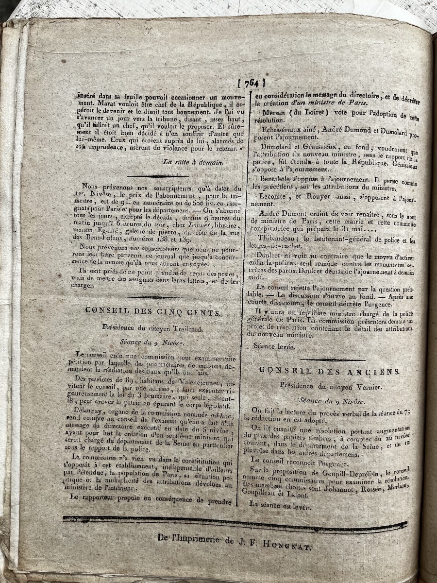 La Sentinelle Revolutionary Newspaper J.blouvet-53 Issues 1795-96 Girondins-photo-4