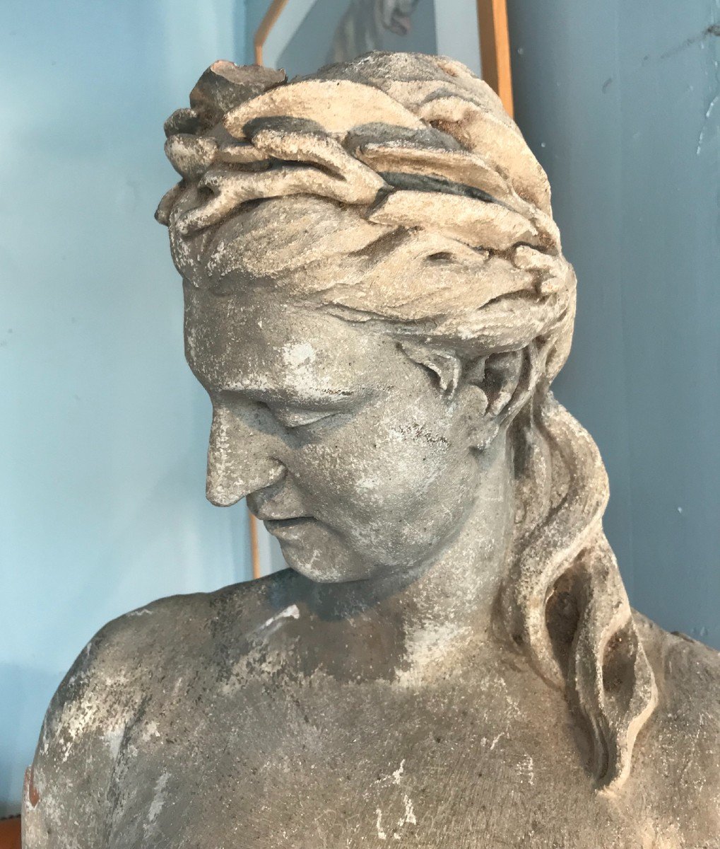 Buste De Vénus En Terre Cuite - 18ème Siècle - 85cm-photo-4