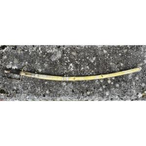Cavalry Officer's Saber Complete With Scabbard - Empire Period - 99cm