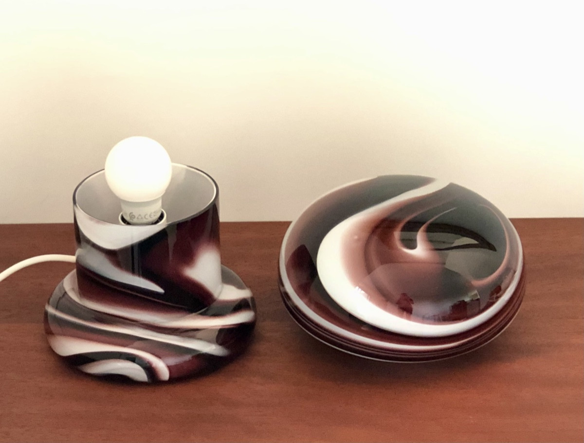 Murano Glass Table Lamp By Carlo Moretti, Italy, 1960s-photo-5