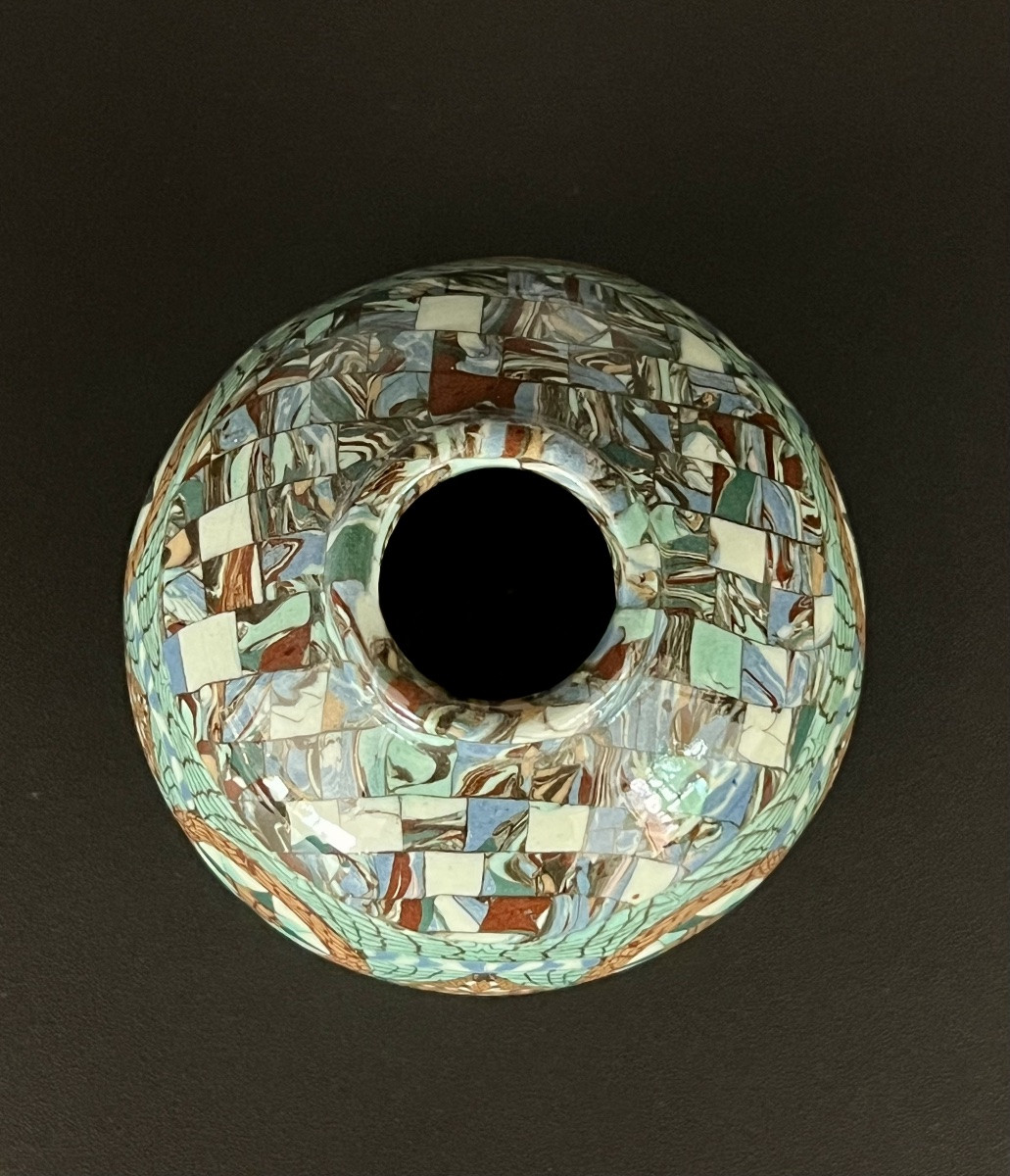 Vase Signed Jean Gerbino, Vallauris, 1960s-photo-3