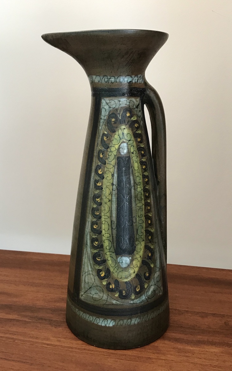 Ceramic Pitcher With Handle, Signed Jean De Lespinasse, France, 1960s-photo-2