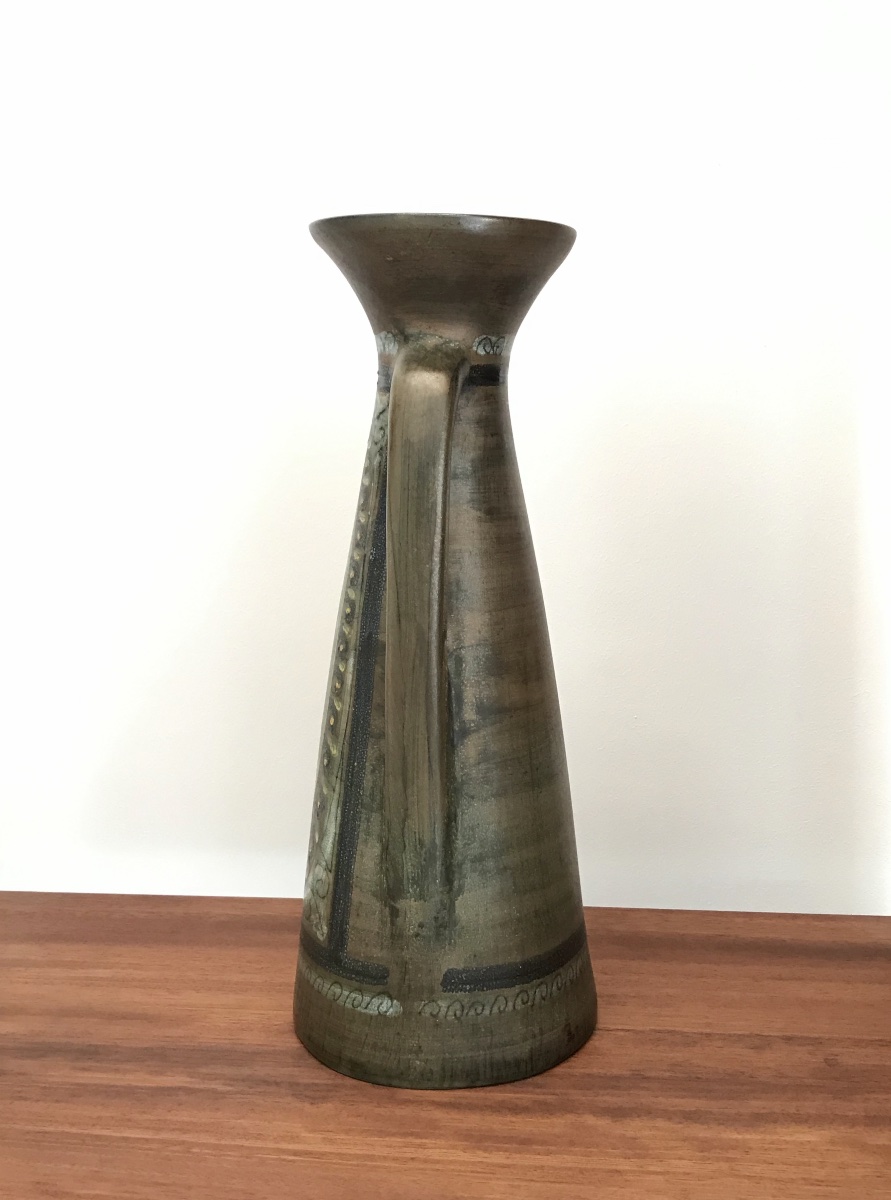 Ceramic Pitcher With Handle, Signed Jean De Lespinasse, France, 1960s-photo-4