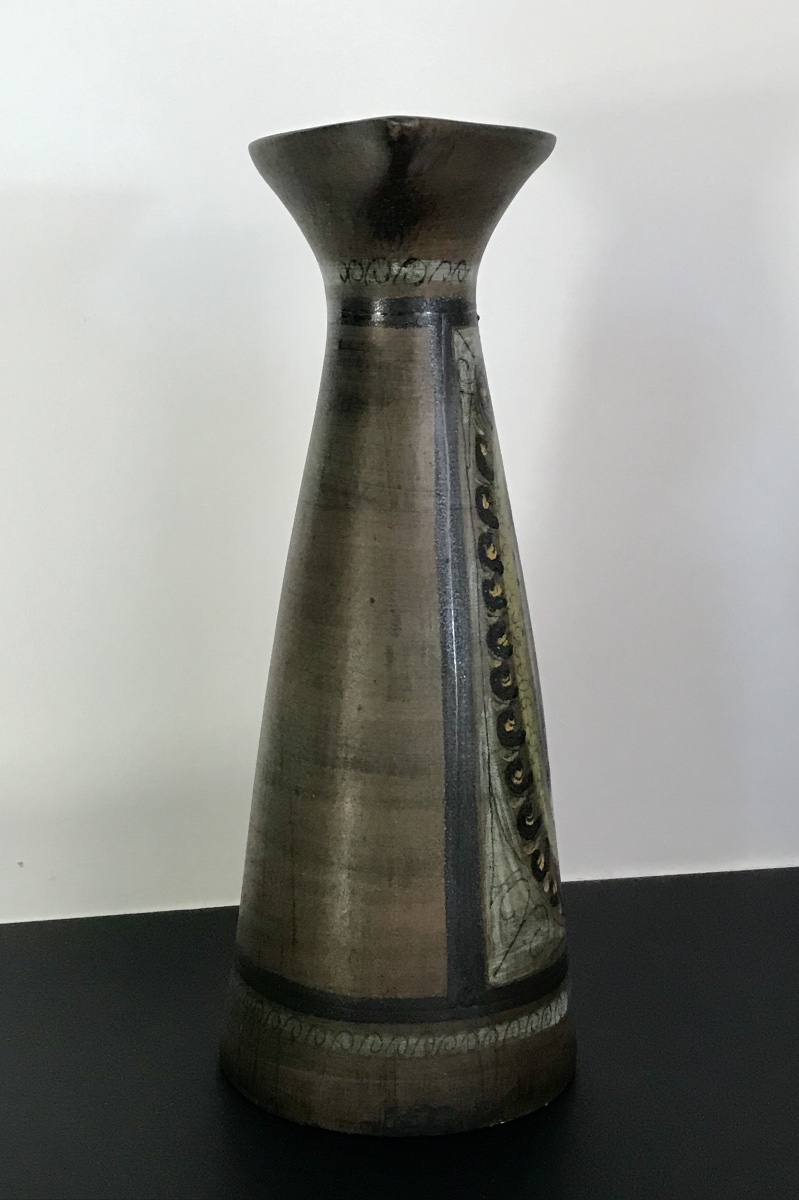 Ceramic Pitcher With Handle, Signed Jean De Lespinasse, France, 1960s-photo-1