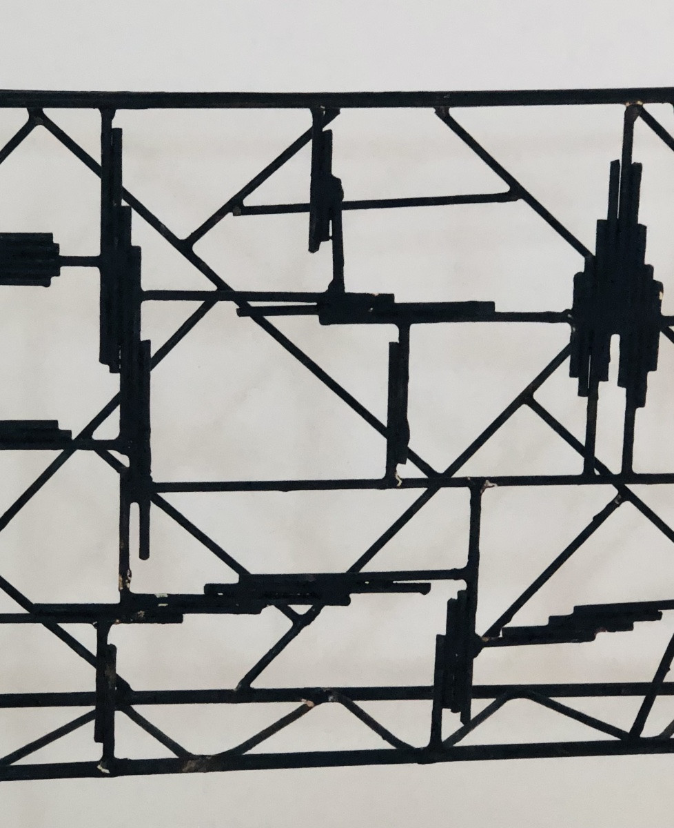 Porte-revues en métal noir, France années 50-photo-7