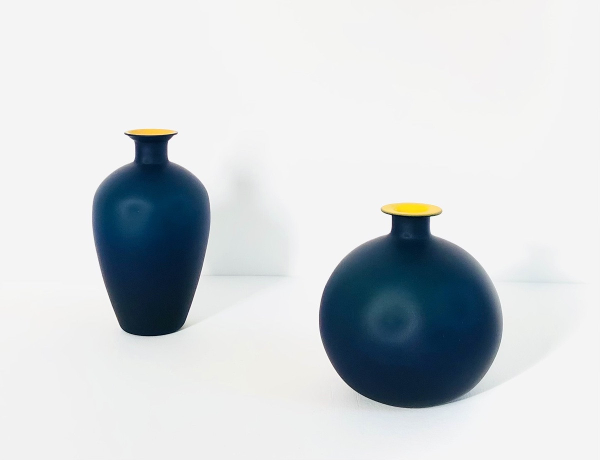Murano Glass Vases In The Style Of Carlo Moretti, Italy, 1970s-photo-3