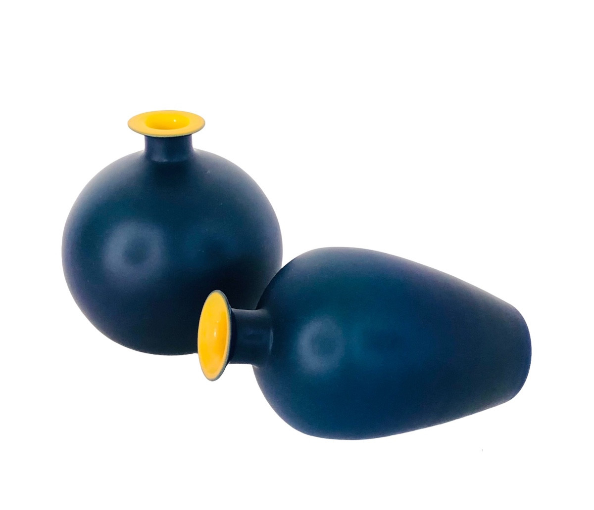 Murano Glass Vases In The Style Of Carlo Moretti, Italy, 1970s